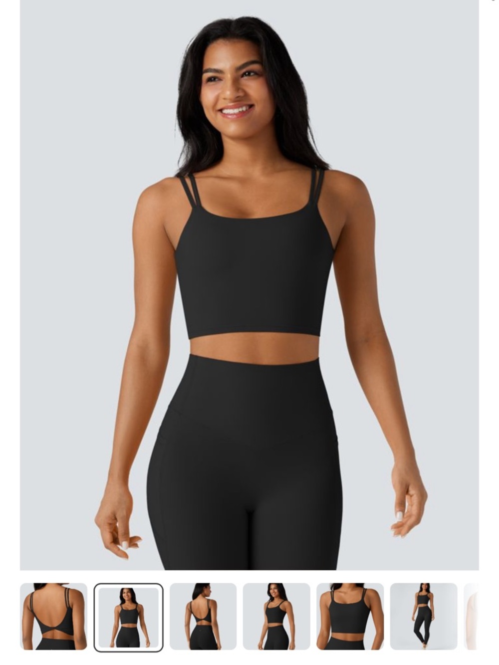 Everyday Seamless Crop Tank Top - Black HALARA